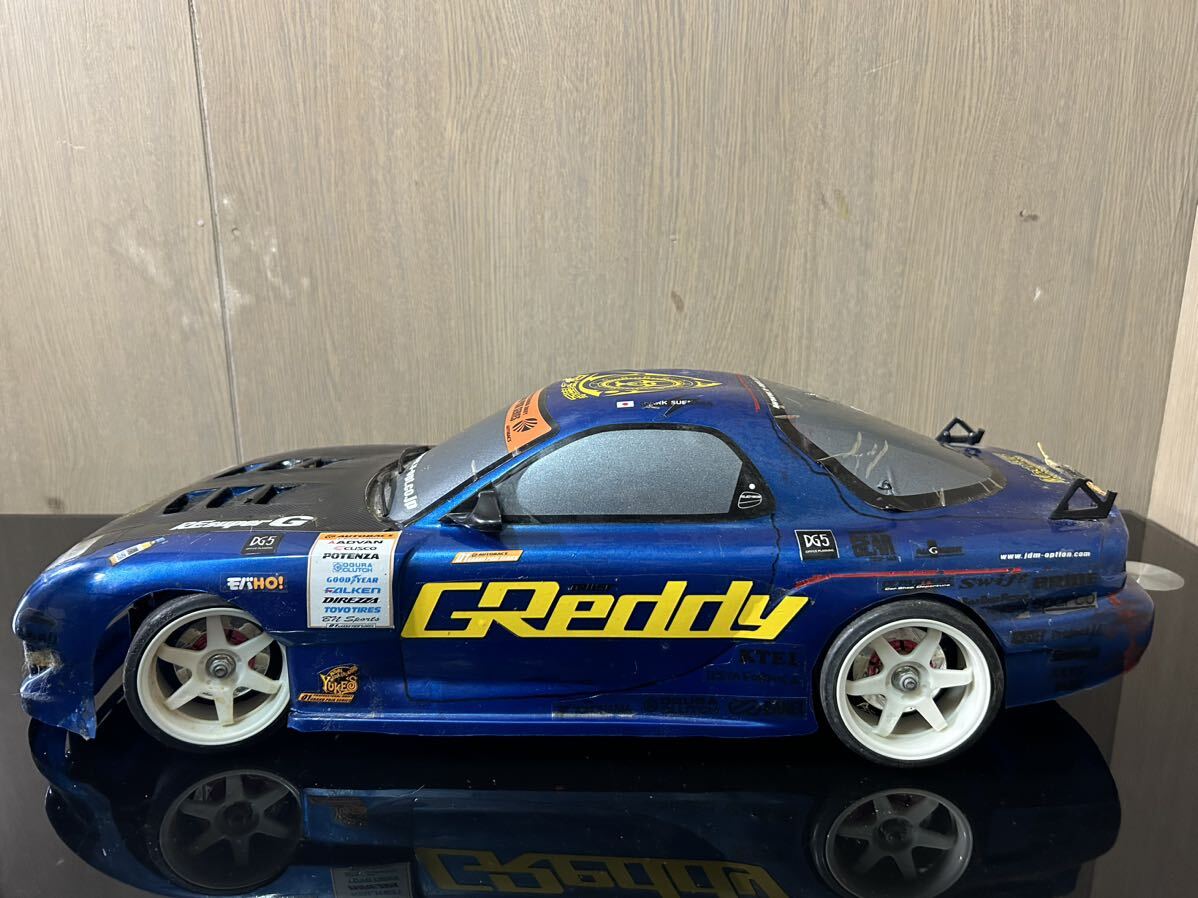 ★31 ヨコモ ドリフトパッケージ プロポセット マツダRX-7 FD3S RE雨宮 D1仕様 LEDライト装着 の画像3