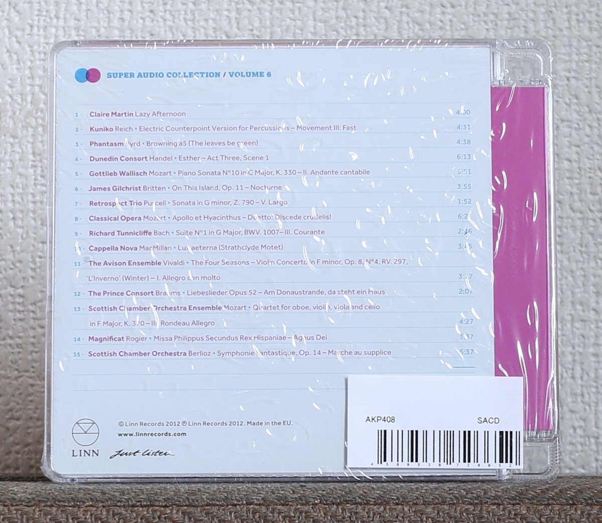 高音質CD/SACD/Linn Records/Super Audio Collection Volume 6/リン/スティーヴ・ライヒ/Steve Reich/Bach/Mozart/Brahms/Berliozの画像2