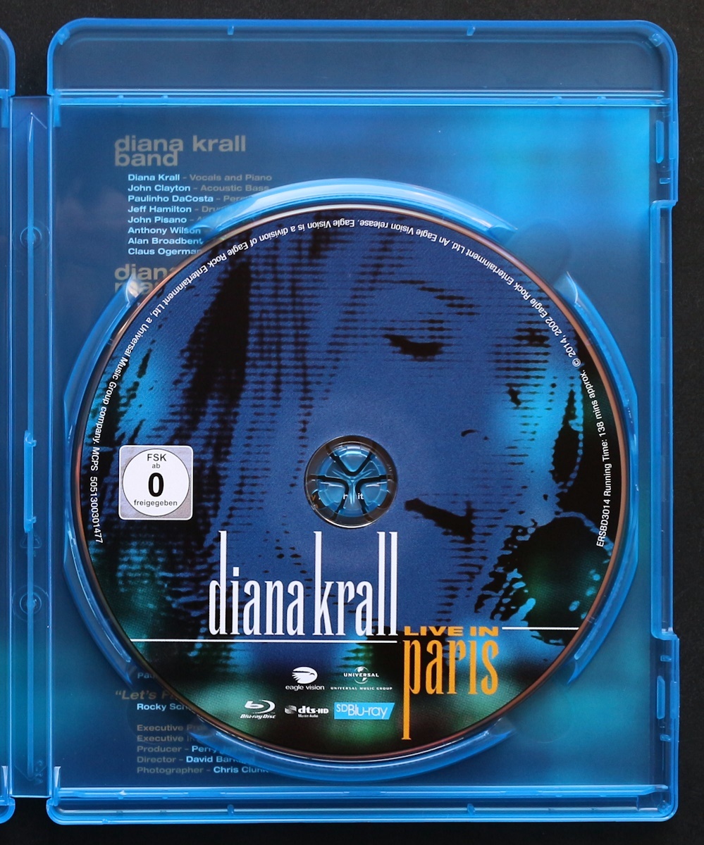 ブルーレイ/JAZZ/ダイアナ・クラール/ライヴ・イン・パリ/Diana Krall/Live in Paris/Verve/クラウス・オガーマン/Blu-ray/BDの画像3