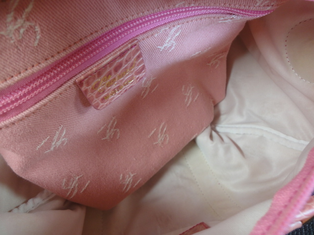 [ Chopard ] подлинный товар chopard Mini сумка "Boston bag" черный ko type вдавлено . розовый цвет серия ручная сумочка женский женский Италия производства 