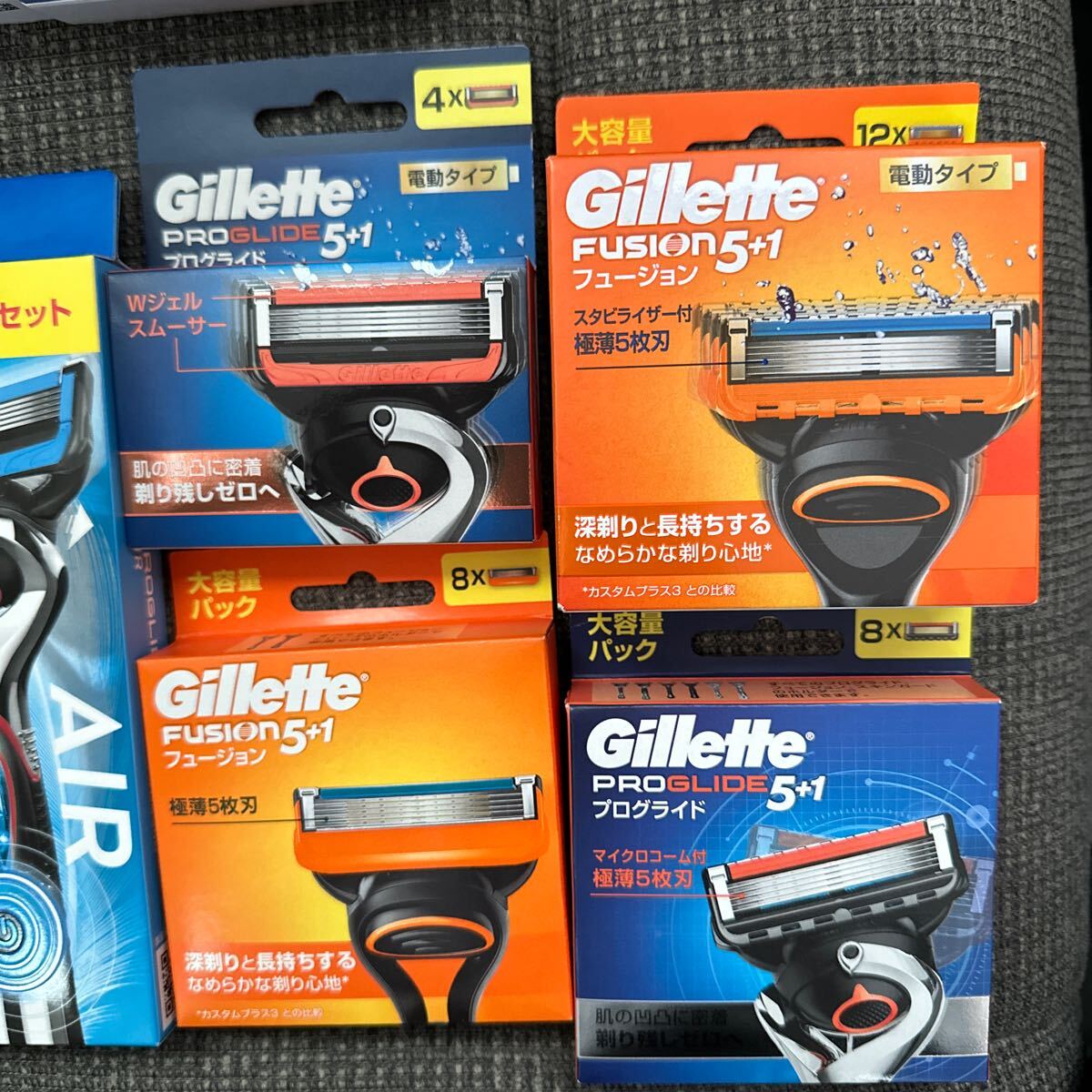 Gillette ジレット 新品 未使用 フュージョン5+1 電動タイプ プログライド 替刃 大容量 クール シェーバー お得セット 5枚刃 エアー の画像4
