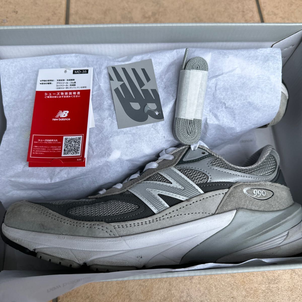 New Balance ニューバランス M990GL6 国内正規品　　M990 V6 スニーカー 27.5㎝ 本物 グレー LT.GRAY MADE IN USA _画像9