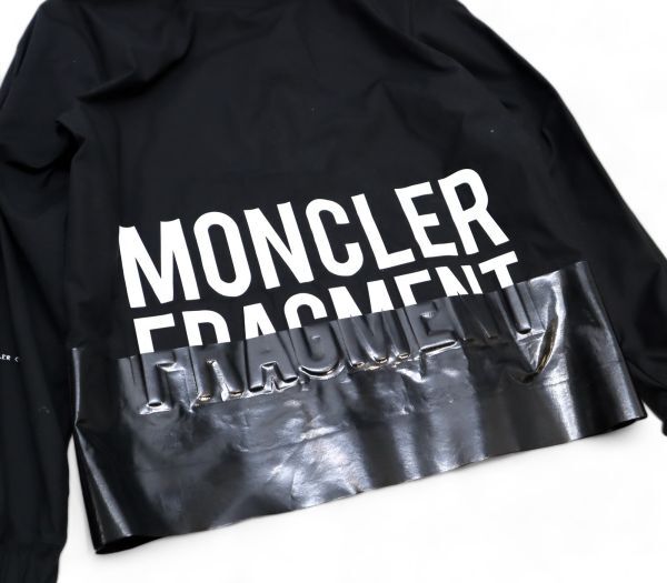 国内正規 19SS MONCLER×FRAGMENT SKA フード付 コットン×ナイロン切替 LOGO ジャケット モンクレール フラグメント 藤原ヒロシ１黒 JK-19の画像7