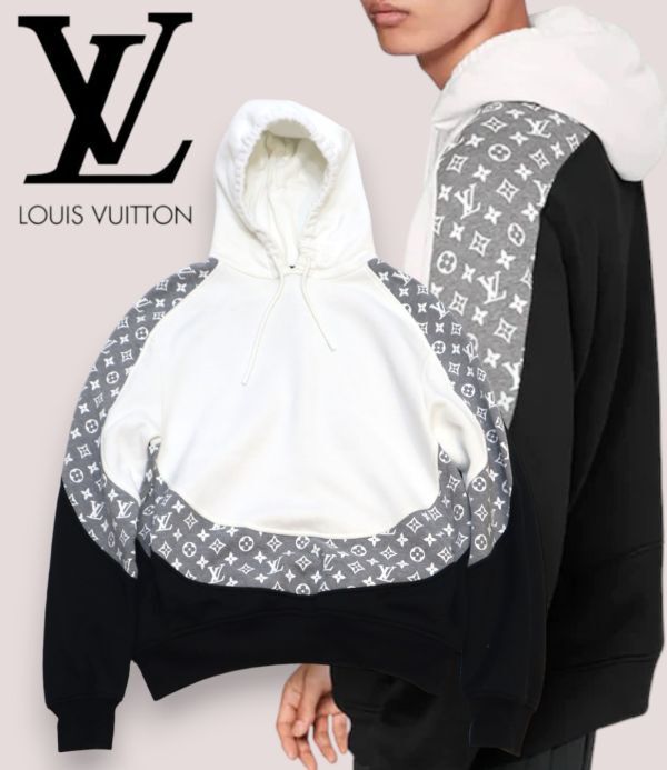 国内正規品 Louis Vuitton モノグラム サークルカットスウェットパーカー RM201M RLE HIY10W ルイヴィトン MONOGRAM SWEAT FOODIE XS JK-13_画像1