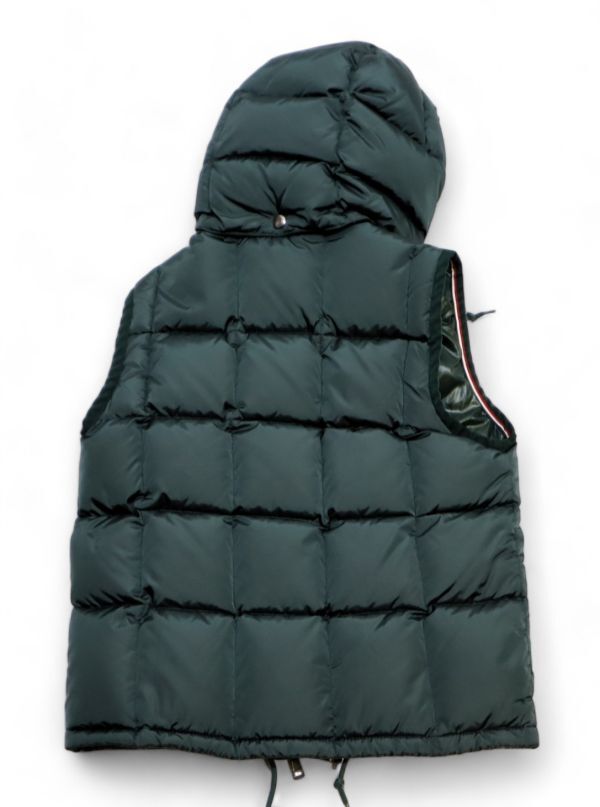 国内正規品 MONCLER TAPAJOS GILET 120914330500 モンクレール トリコロールライン メンズ フード付 ダウンベスト グリーン 0 S-6の画像3