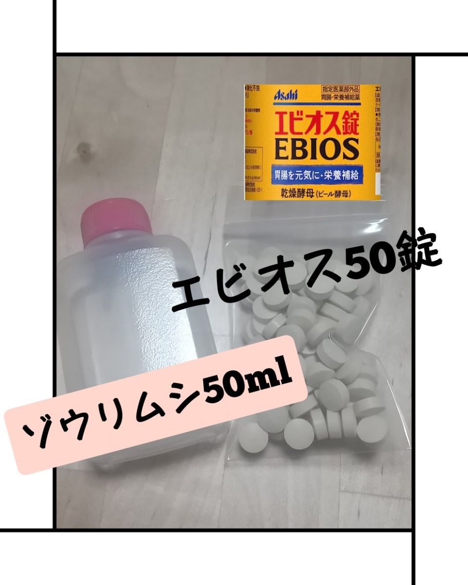 ゾウリムシ 50ml エビオス 50錠 培養 種水 お試しセット!!