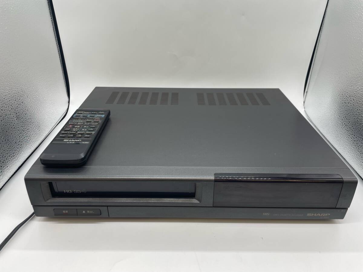 S4938A ◆ 【通電確認済】 SHARP シャープ ビデオカセットレコーダー VC-MR11 VHS ビデオ リモコン付き_画像1