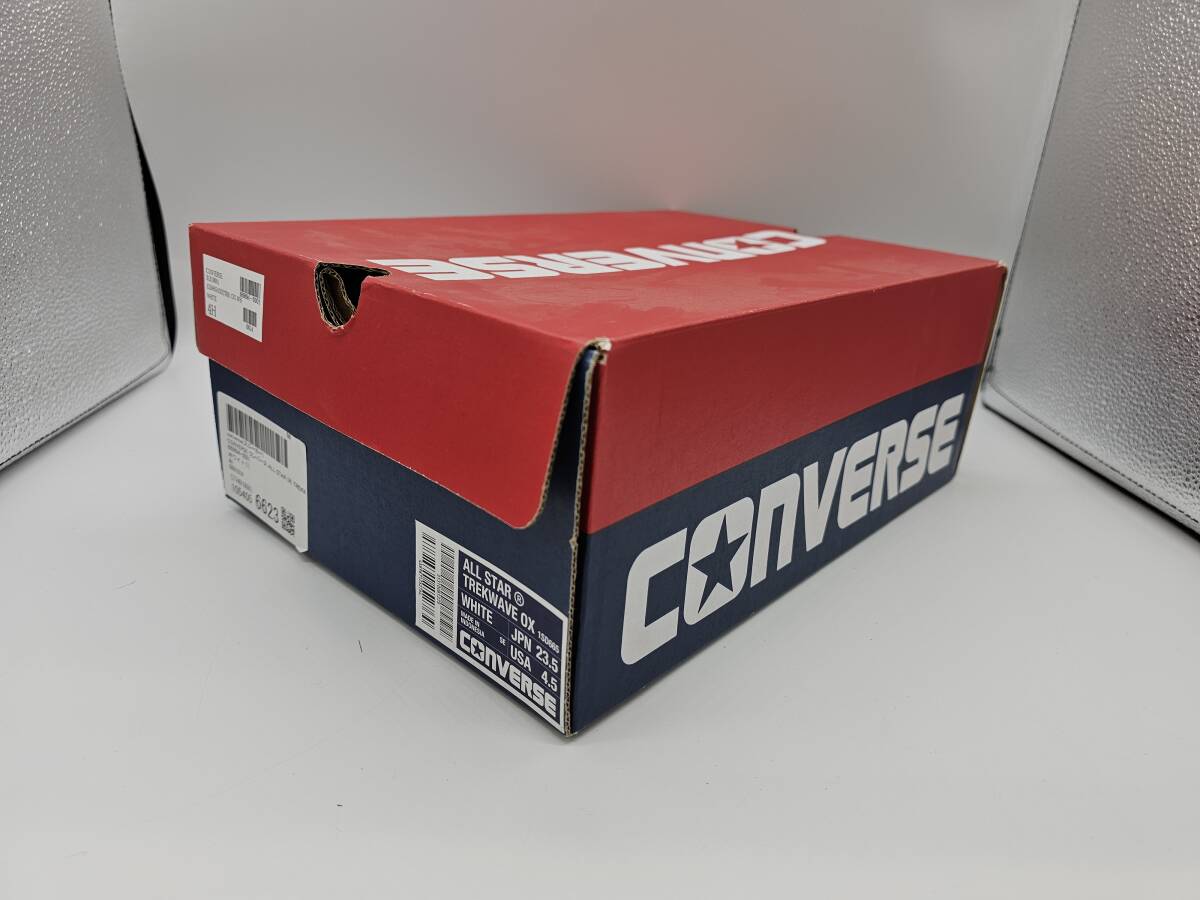 K1355★ CONVERSE コンバース ALL STAR TREKWAVE OX ホワイト レディース ローカットスニーカー 厚底 23.5cm 箱付 1SD665 靴 中古 シューズの画像9