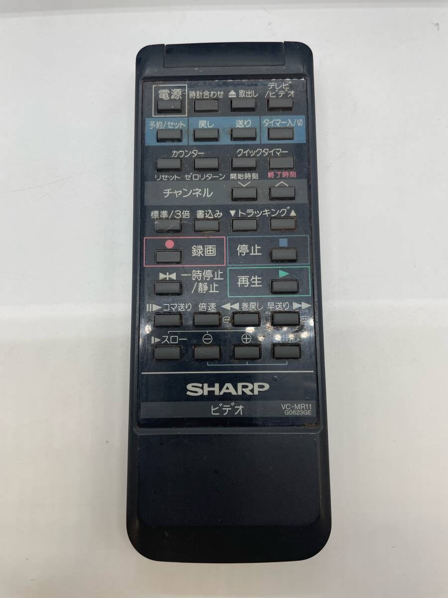 S4938A ◆ 【通電確認済】 SHARP シャープ ビデオカセットレコーダー VC-MR11 VHS ビデオ リモコン付き_画像8