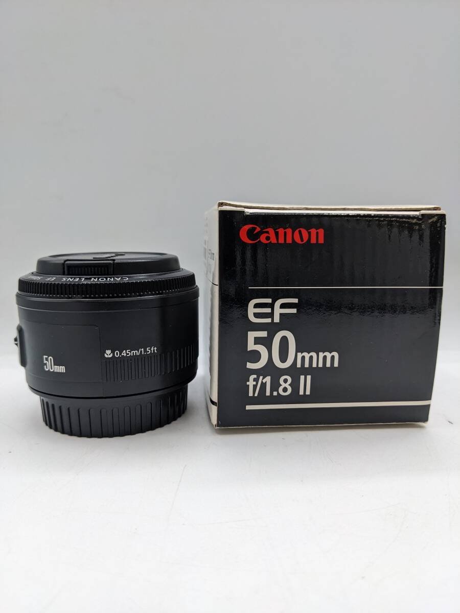 N35963〇 Canon EF 50㎜ｆ/1.8Ⅱ 単焦点 レンズ カメラ 一眼カメラ オートファーカス キャノン 光学機器 撮影 の画像1