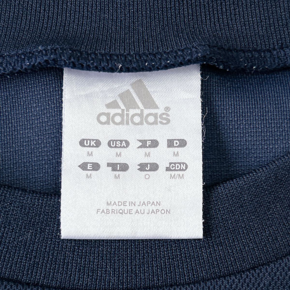 adidas/アディダス 半袖Tシャツ スポーツウエア トップス ジム ランニング 日本製 紺色 メンズo_画像8