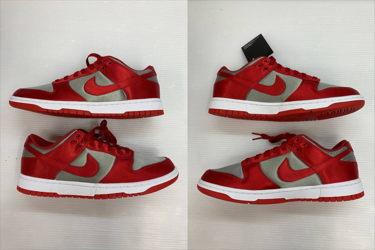 153-KB2036-100s Nike WMNS Dunk Low UNLV Satin ナイキ ウィメンズ ダンク ロー UNLV サテン DX5931-001 28cm タグ付き未使用品_画像7