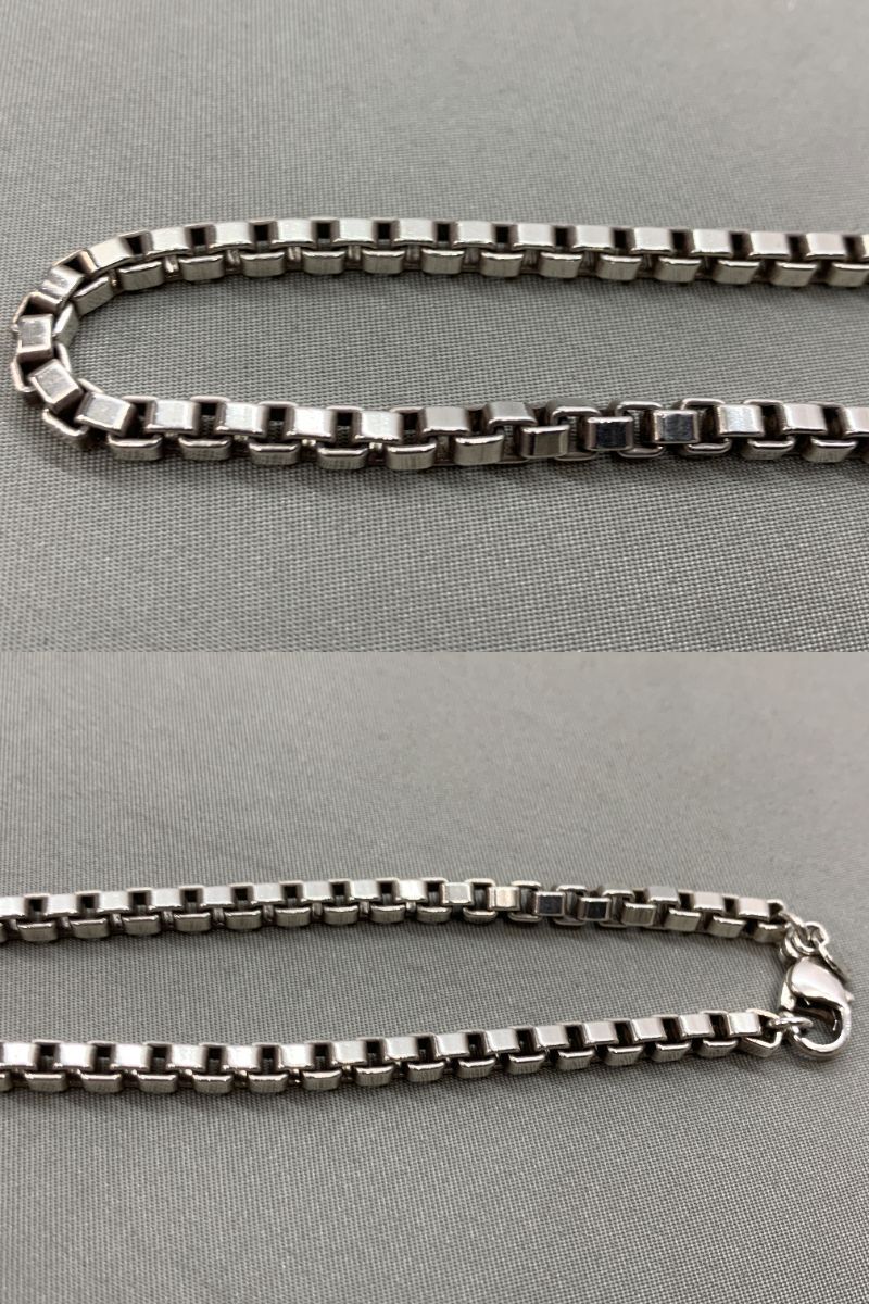 166-KA1257-60r TIFFANY＆CO ティファニー ベネチアンリンク チェーンネックレス シルバー 925 袋・箱付き_画像10