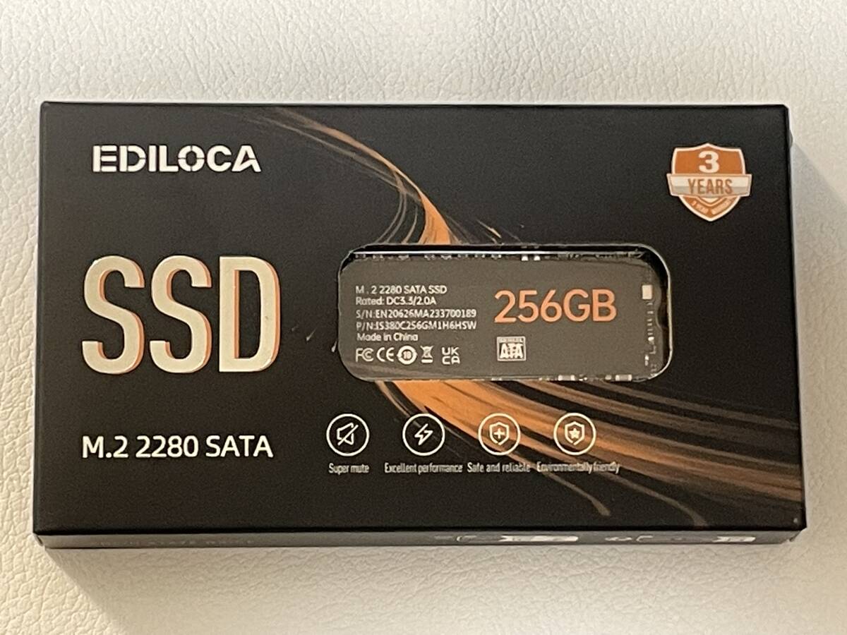 Z006 【新品未開封】EN206 M.2 2280 SATA SSD 256GB SATAⅢ Solid State Drive EDILOCAの画像2