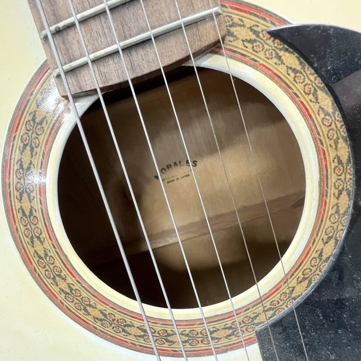 15615/ MORALES アコースティックギター モラレス アコギ ベージュ ホワイト 白 弦楽器 器材 音楽の画像6