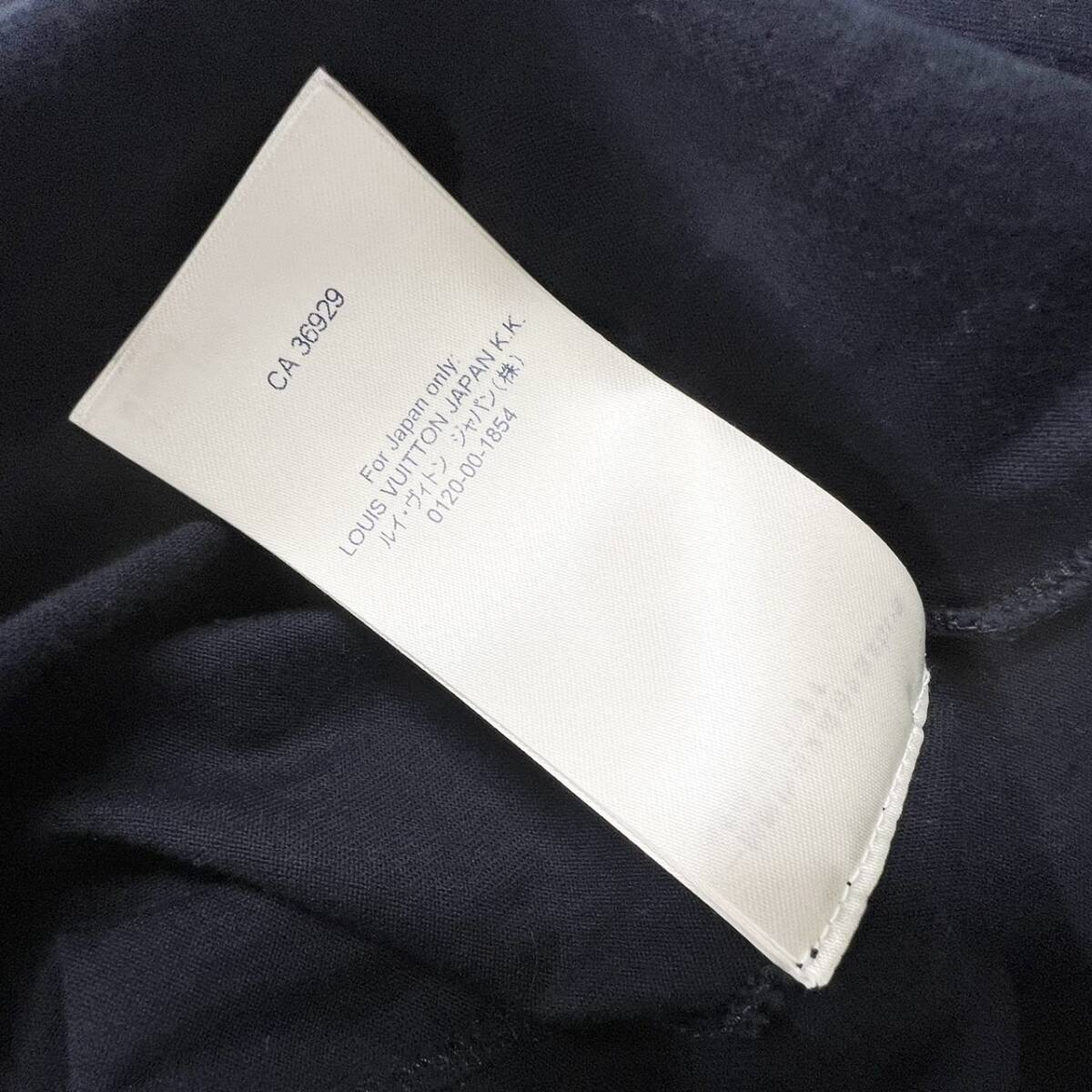 15638/ LOUIS VUITTON ルイヴィトン LV ポロシャツ 長袖 Mサイズ ネイビー 紺 服 ファッション_画像10