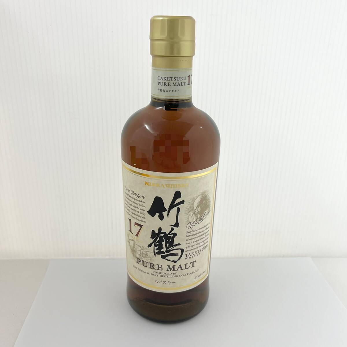 n238/【未開栓】竹鶴 17年 TAKETSURU PURE MALT NIKKA WHISKY ピュアモルト ニッカウイスキー 700ml 43% 洋酒 古酒_画像1