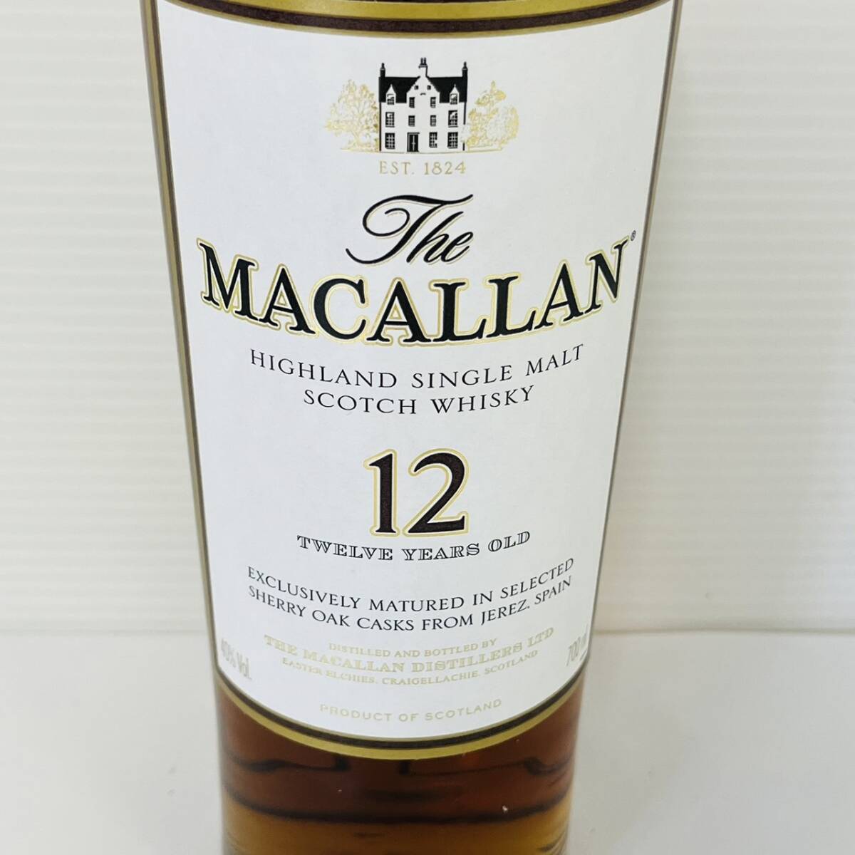 n256/【未開栓】MACALLAN 12年 HIGHLAND SINGLE MALT SCOTCH WHISKY 700ml 40% 洋酒 古酒 箱付_画像3