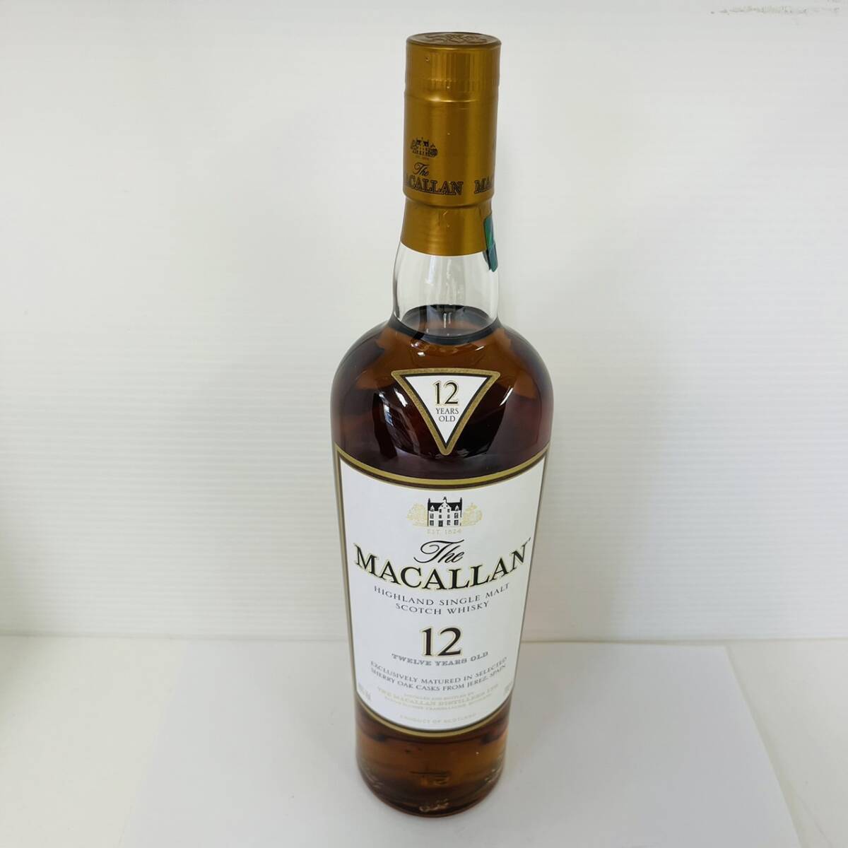 n256/【未開栓】MACALLAN 12年 HIGHLAND SINGLE MALT SCOTCH WHISKY 700ml 40% 洋酒 古酒 箱付_画像2