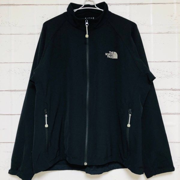 ノースフェイス THE NORTH FACE フルジップジャケット L ブラック 黒 ストレッチ スウェット アウトドア アウター メンズの画像1