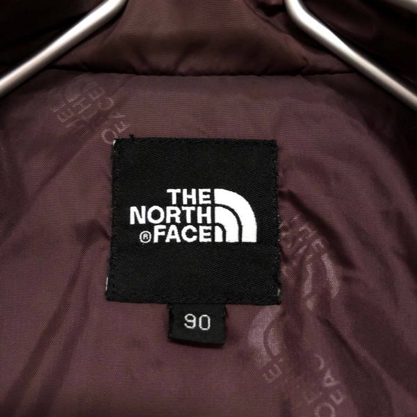 ノースフェイス　THE NORTH FACE　インナーダウン　中綿ジャケット　S　ワインレッド　赤　アウトドア　ナイロン　刺繍ロゴ　メンズ
