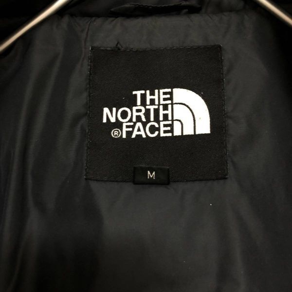 ノースフェイス　THE NORTH FACE　インナーダウン　ダウンジャケット　M　ネイビー　紺　黒　アウトドア　ナイロン　刺繍ロゴ　メンズ