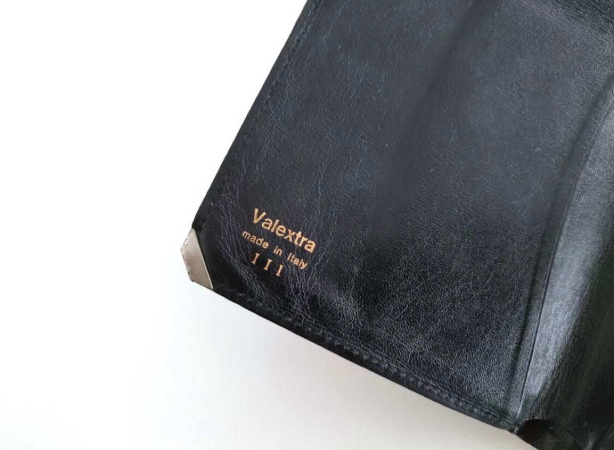 Valextra エレファントレザー 旧ロゴ グレー パスケース 財布 象革