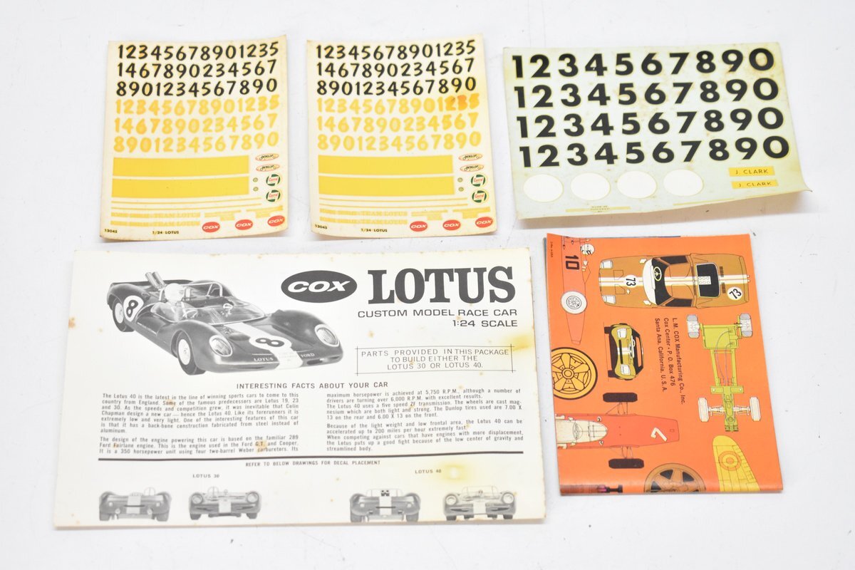 COX 1/24 LOTUS40 スロットカー [コックス][ロータス40][レースカー][プラモデル][レトロ][当時物]Hの画像9