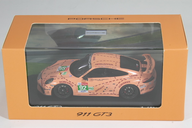 スパーク 特注 1/43 ポルシェ 911 (991) GT3 #92 2018 Porsche 911 (991) GT3 Taxi Leipzig 2018 Pink Pig Tribute_画像3
