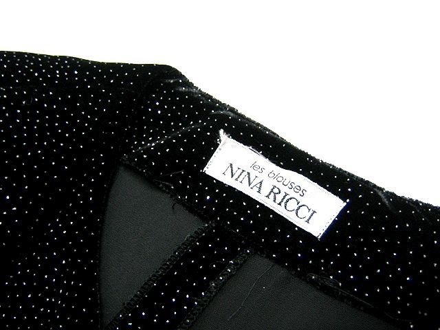 NINA RICCI les blouses ニナリッチ 上品な光沢ラメ入りのジャケット 株式会社 吉村 パフスリーブ パーティーシーン！_画像6