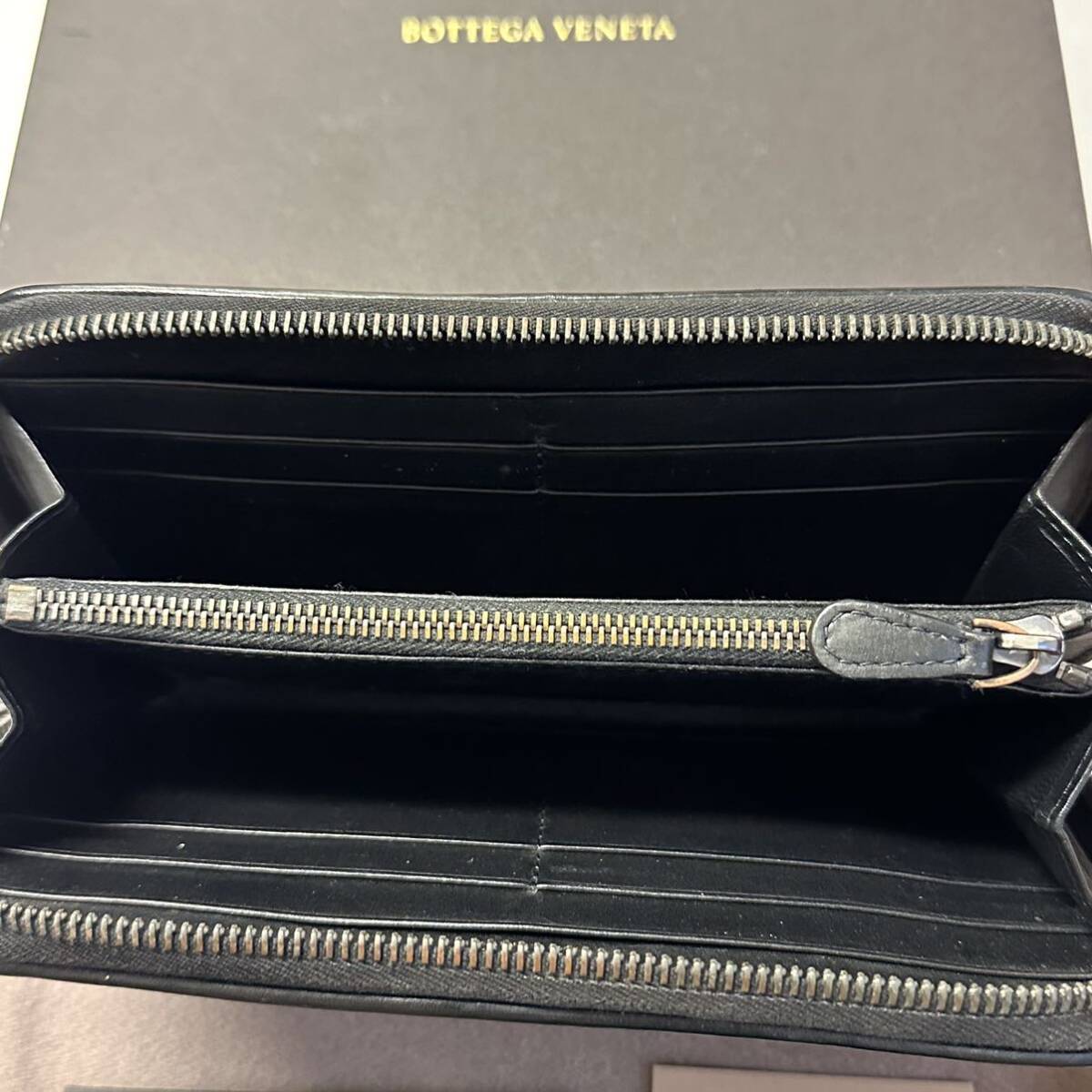 ボッテガヴェネタ BOTTEGA VENETA 財布　長財布　イントレチャート　ラウンドファスナー　メンズ