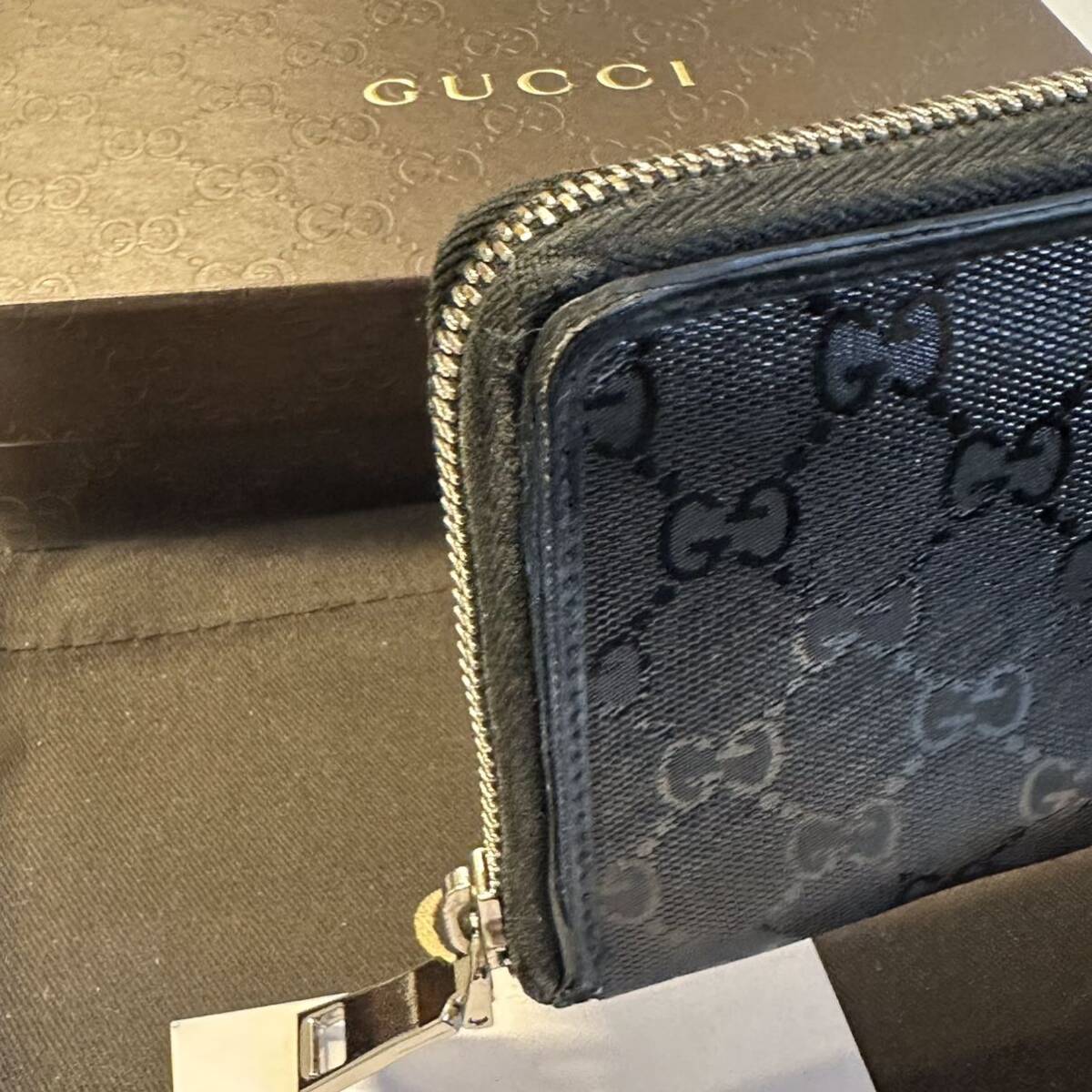 グッチ　GUCCI 財布　長財布　インプリメ　ラウンドファスナー　メンズ_画像5