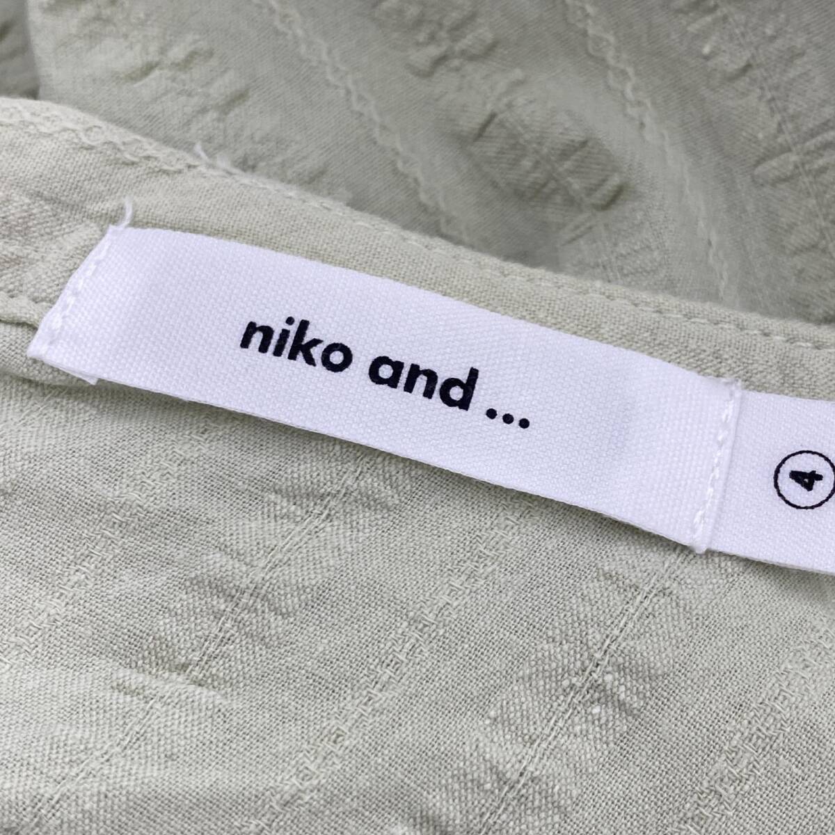 niko and... ニコアンド ワイドシルエット シャツ ワンピース size4/ライトグリーン レディース_画像8