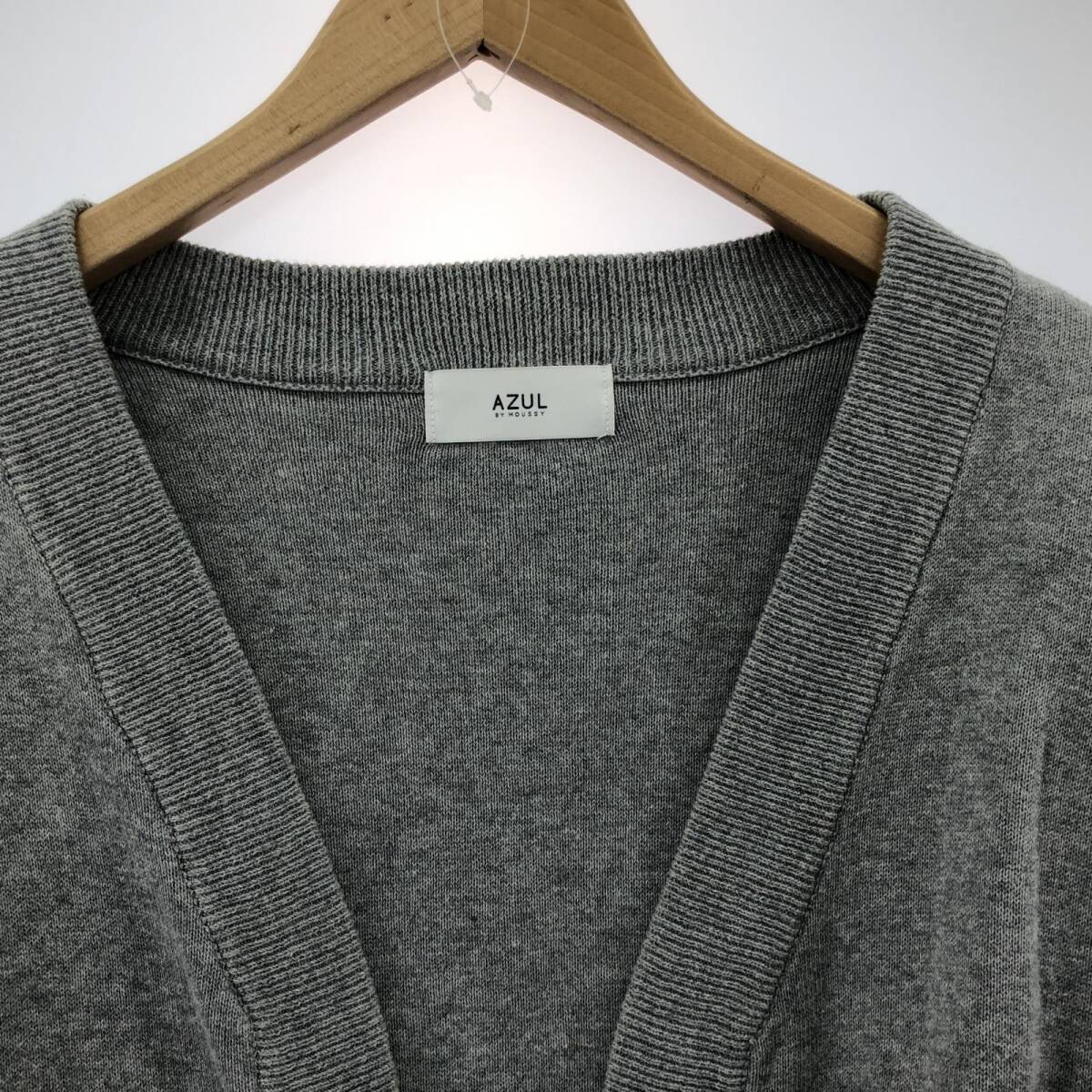 AZUL by moussy azur bai Moussy cardigan sizeS/ gray lady's 