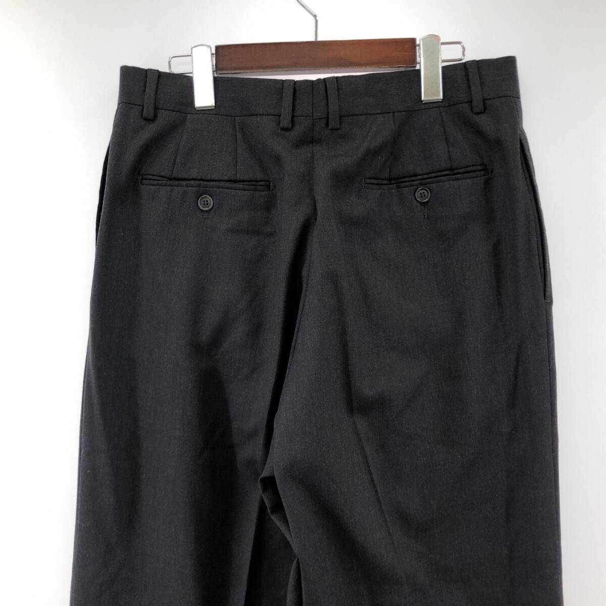  Calvin Klein wool tuck pants size36/ charcoal gray men's 