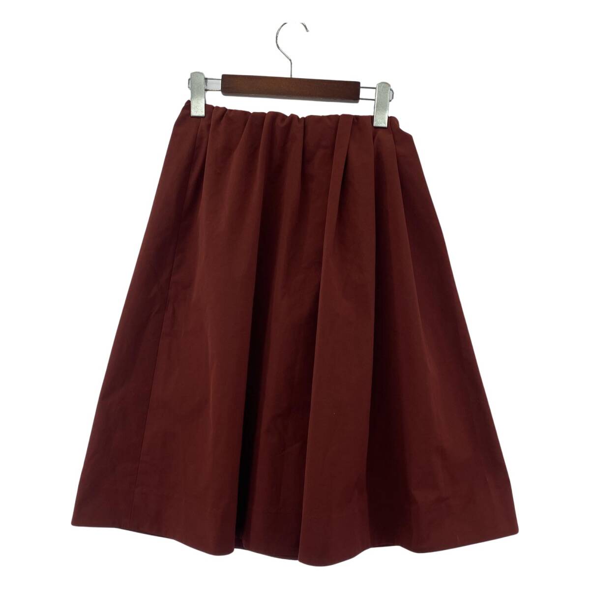 demi-luxe beamste milk s Beams tuck flair skirt size36/ red series lady's 