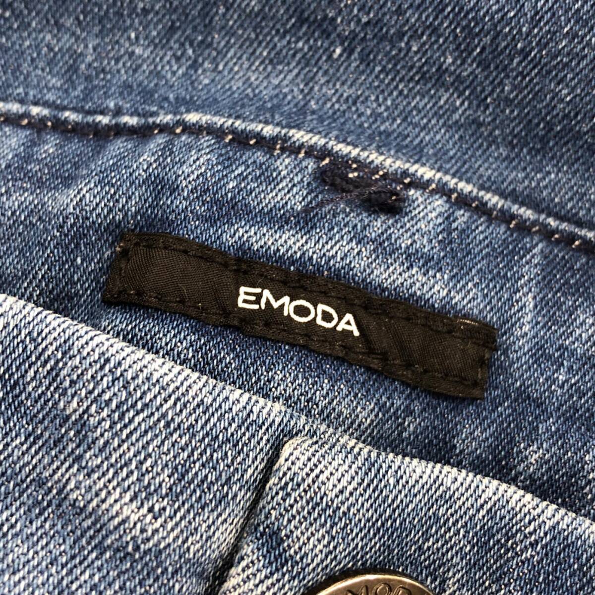 EMODA エモダ ハイウエスト スキニー デニムパンツ size1/ブルー レディース_画像6