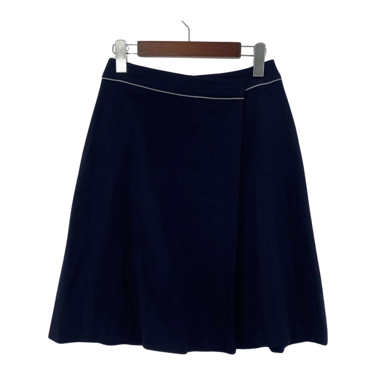 yu. packet OK SunaUna SunaUna wool . skirt size36/ navy blue lady's 