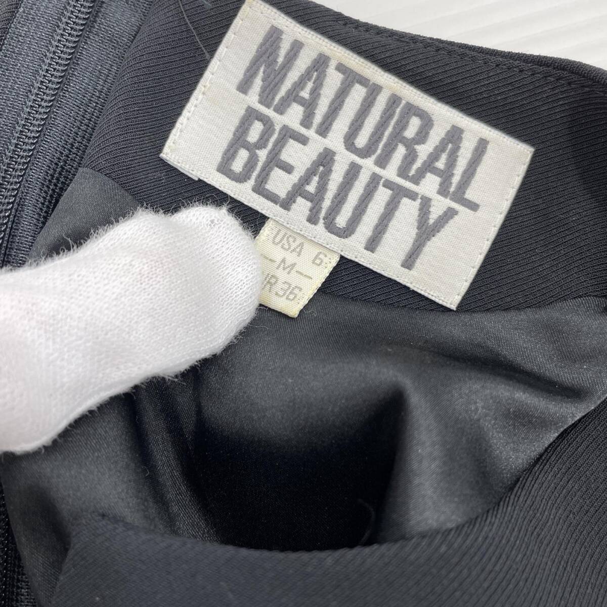 NATURAL BEAUTY ナチュラルビューティー ワンピース sizeM/黒 レディース_画像5