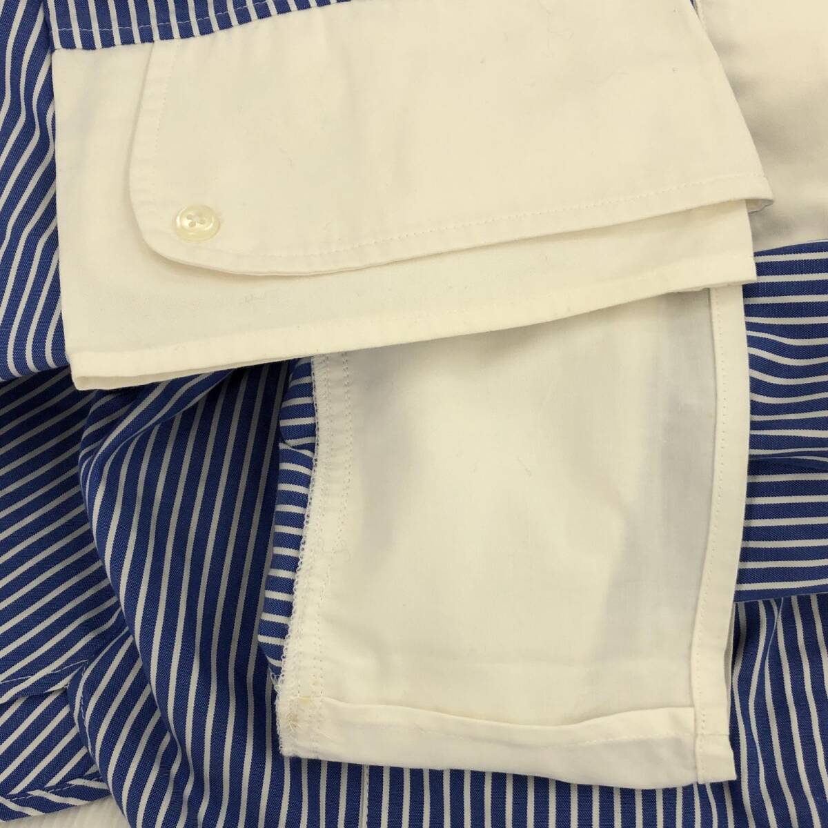 SANDY LIANG サンディーリアング ストライプ柄 ワイドスリーブ 長袖シャツ size36/ブルー系 レディースの画像6
