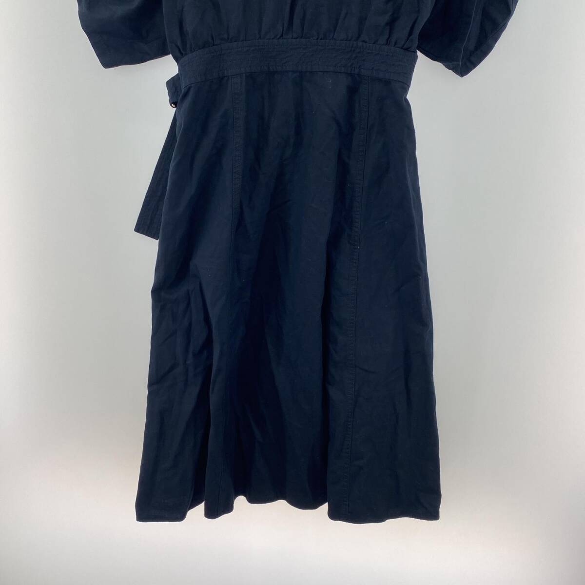 vanessabruno Vanessa Bruno ribbon attaching kashu cool neck One-piece size38/ navy lady's 