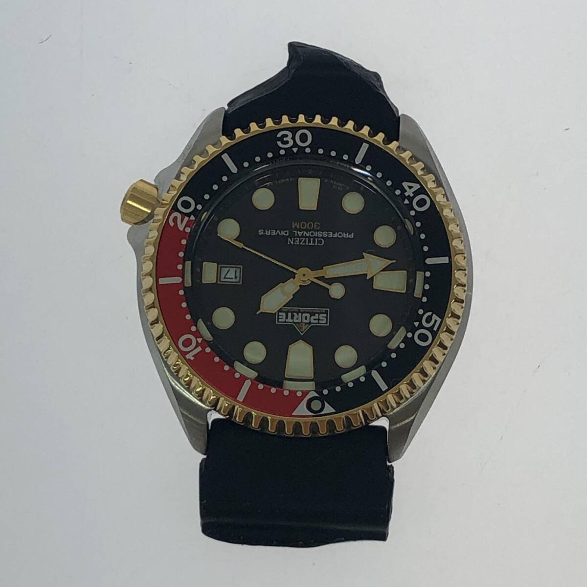 CITIZEN シチズン 5513-F50549 DIVER'S 腕時計/ブラック メンズの画像2