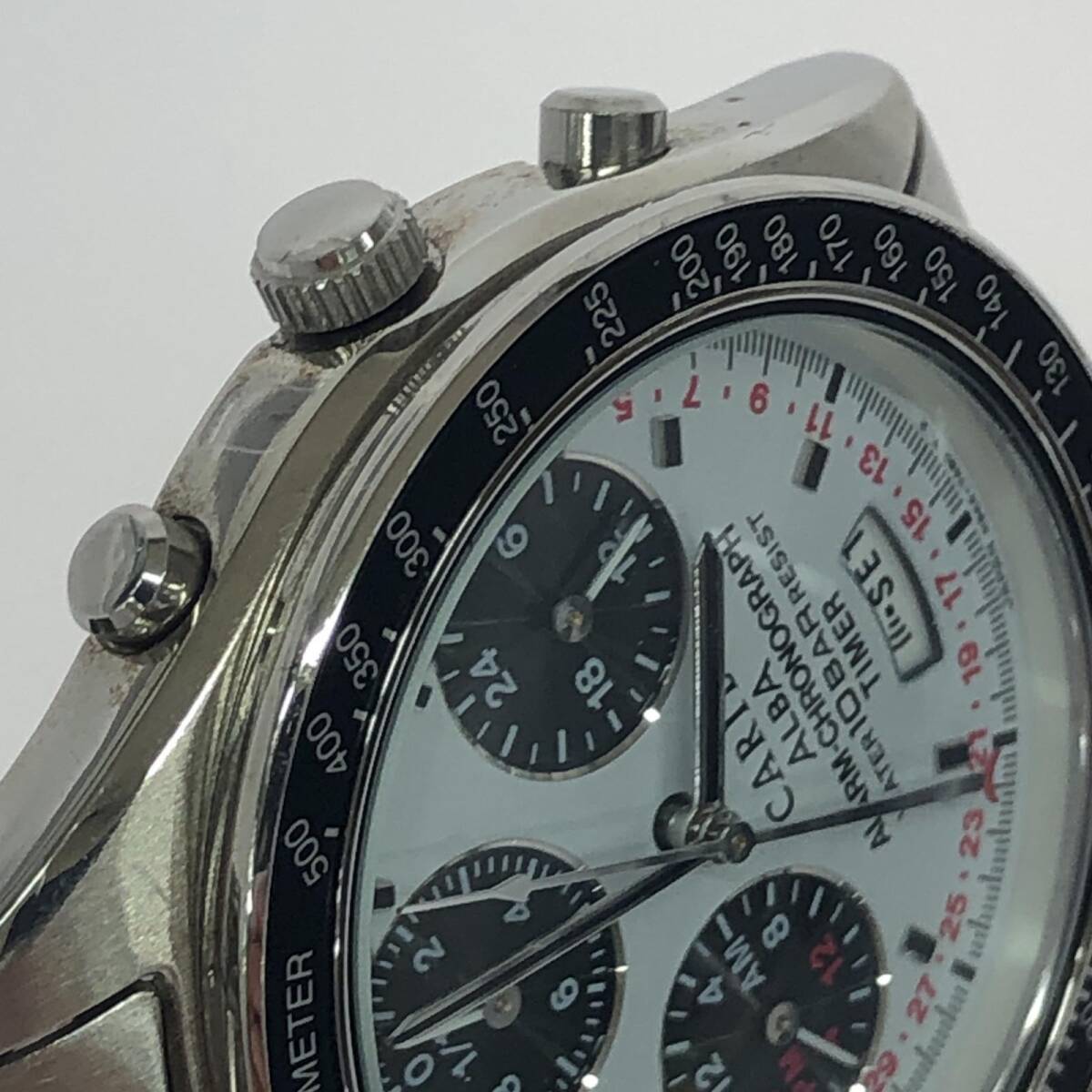 SEIKO セイコー N944-7A40 ALBA CARIB 腕時計/ホワイト×シルバー メンズの画像7