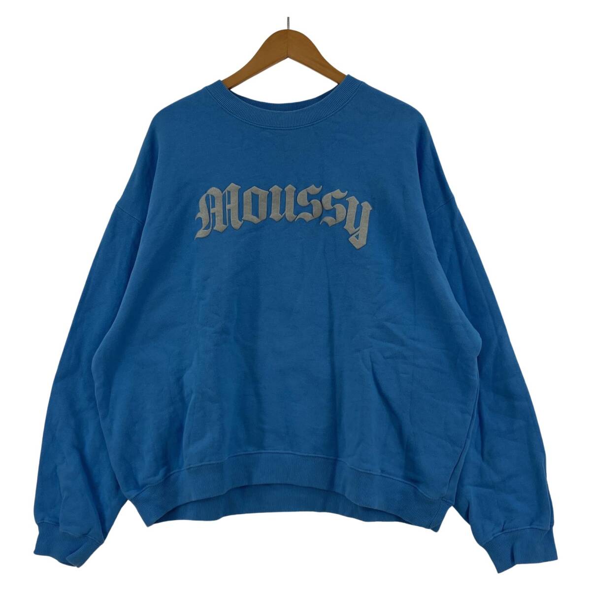 MOUSSY Moussy sweat size free / blue lady's 