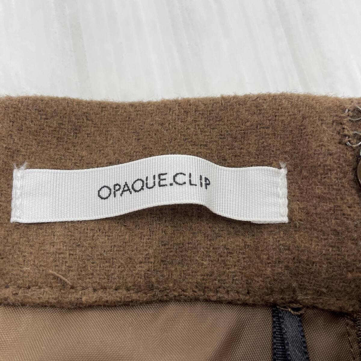 OPAQUE オペーク ウール混 スカート size38/ブラウン レディース_画像6