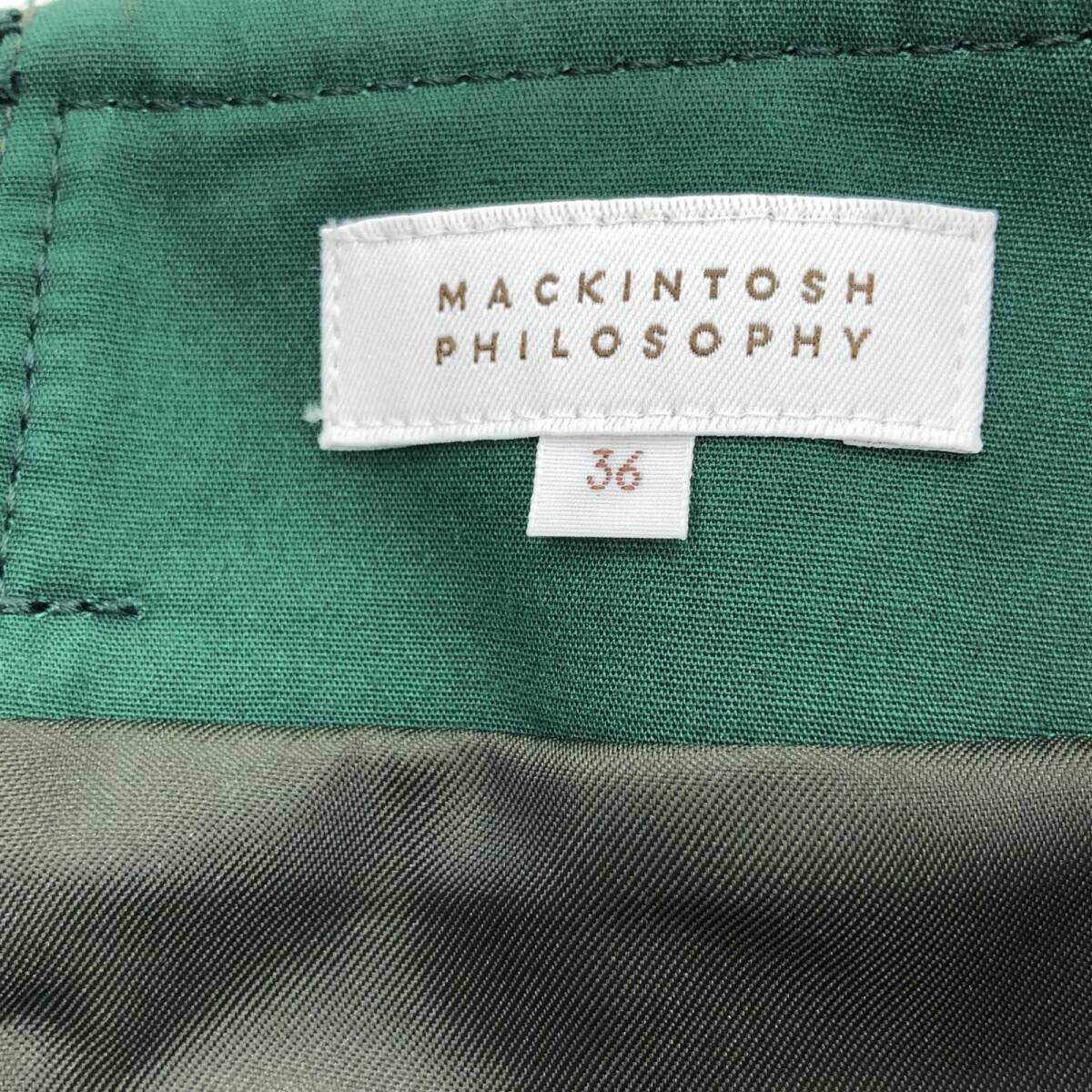 MACKINTOSH PHILOSOPHY マッキントッシュフィロソフィー ウール混 スカート size36/グリーン レディース_画像7