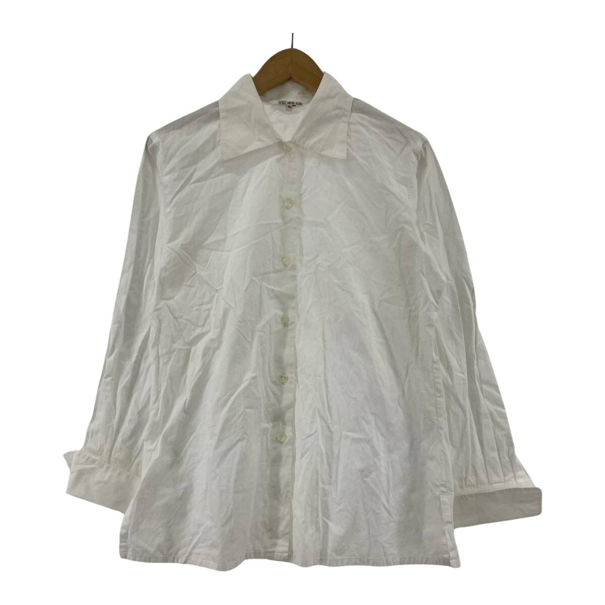 yu. packet OK MICHEL KLEIN Michel Klein long sleeve shirt size40/ white lady's 