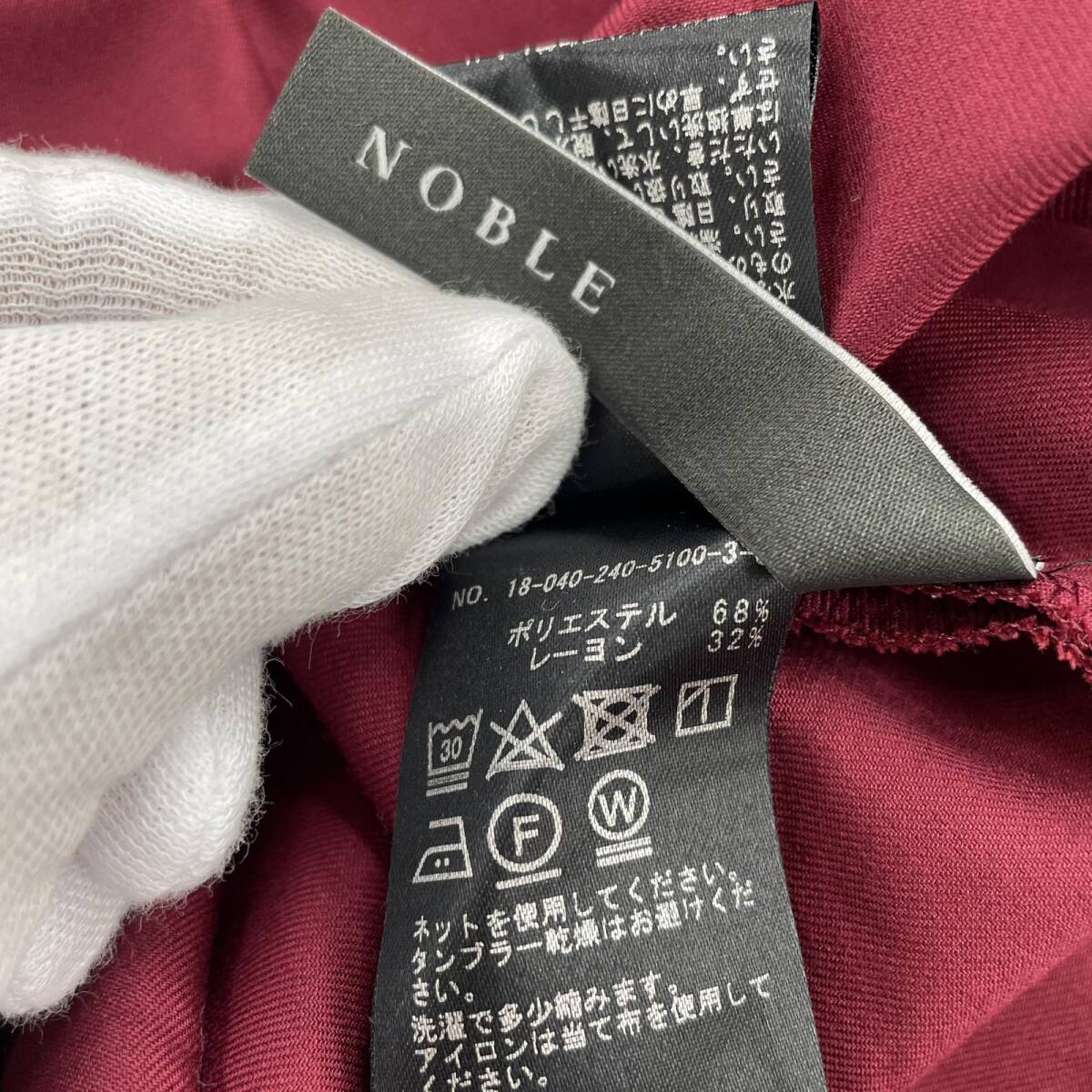 NOBLE ノーブル リボン ワンピース size38/ワインレッド レディースの画像7