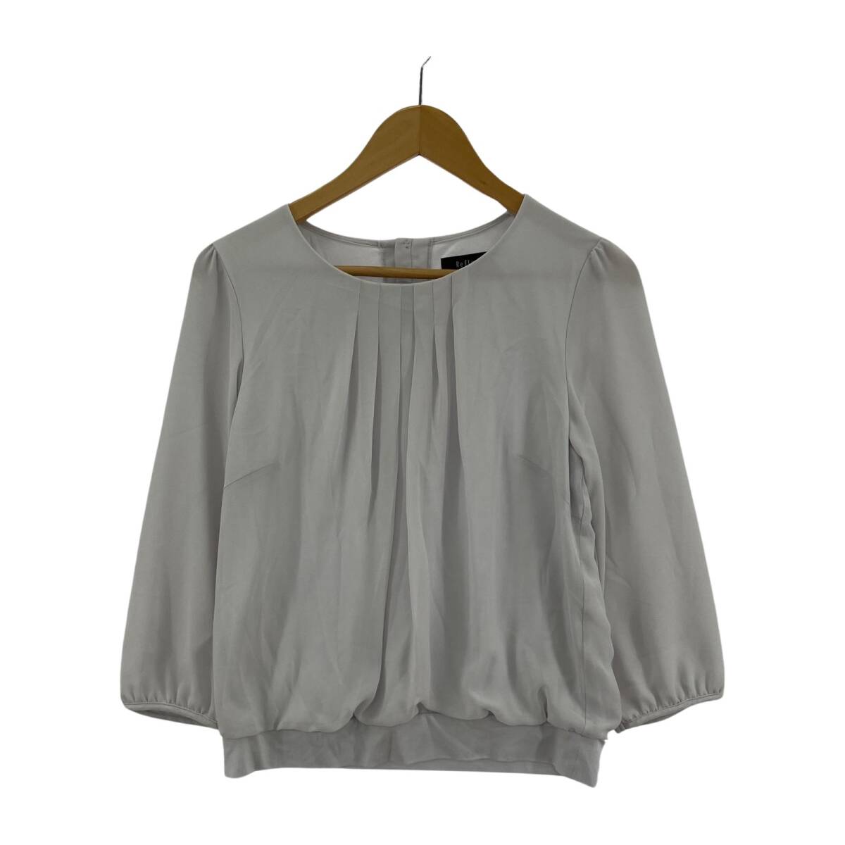 yu. packet OK Reflect Reflect chiffon blouse size9/ light gray lady's 