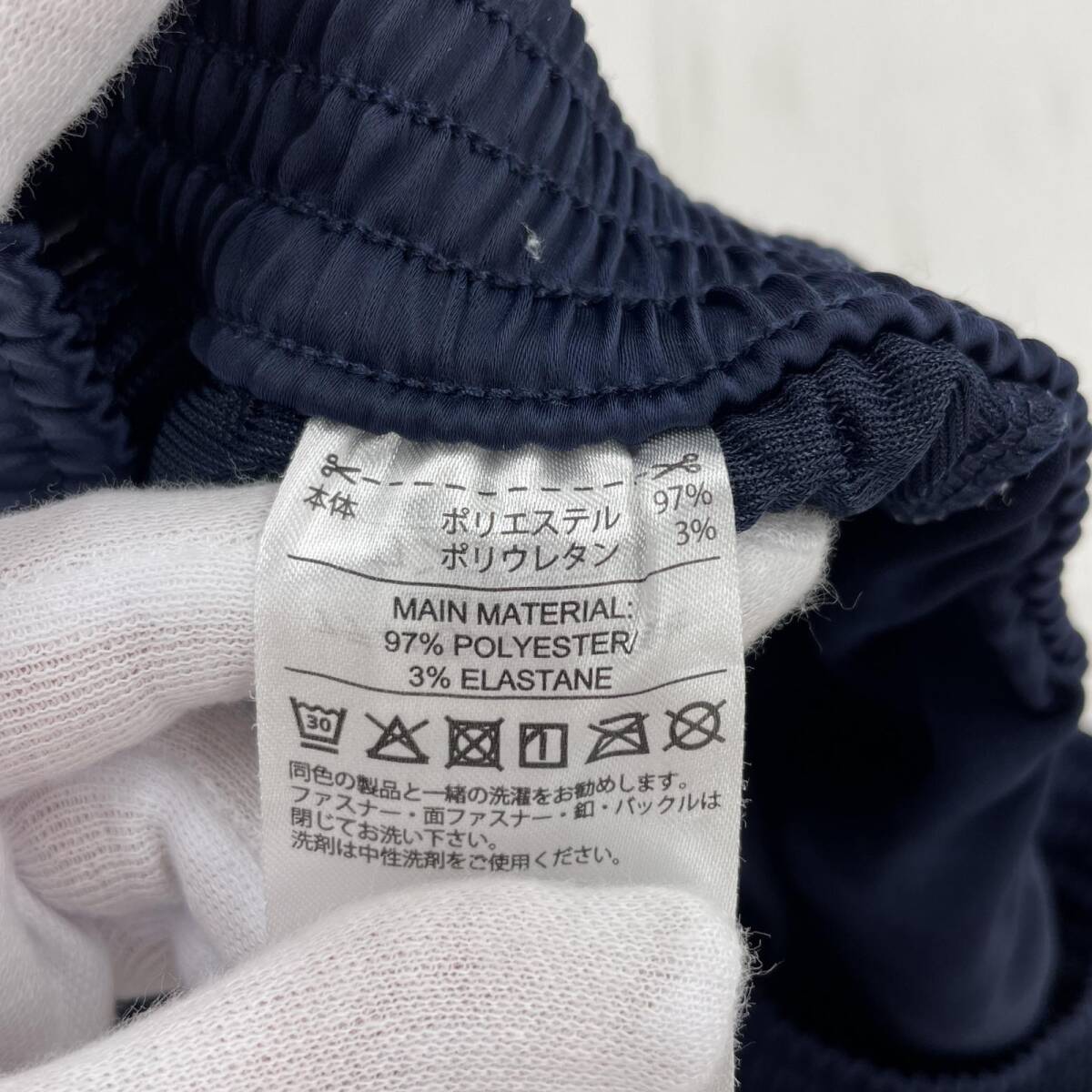 adidas アディダス サテン サイドライン フレア ロングスカート sizeM/ネイビー レディース_画像6